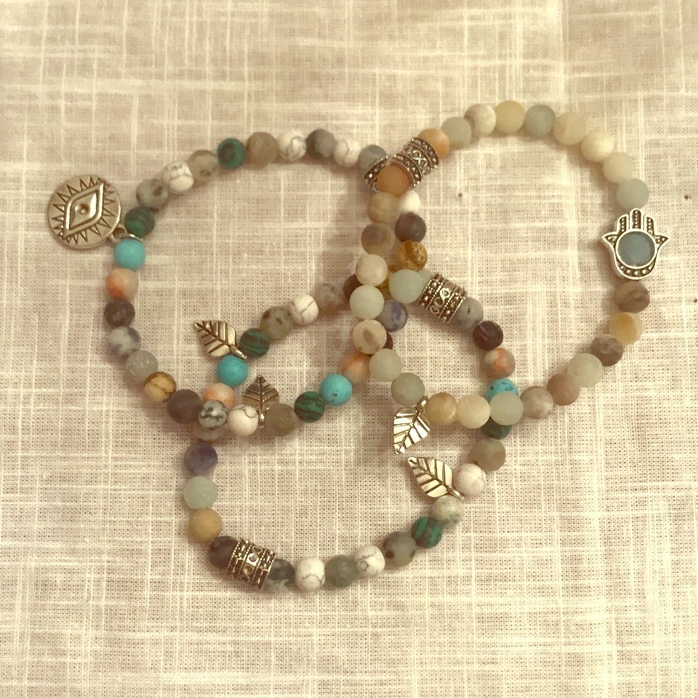 Set of Three Beaded Bracelets
